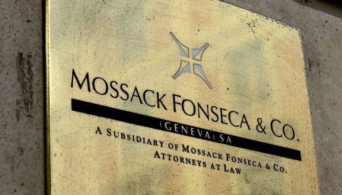 A plate of the Geneva office of the law firm Mossack Fonseca is seen in Switzerland. — AFP/File