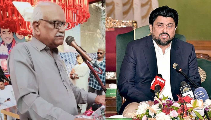 This combo of images shows PPP Sindh General Secretary Waqar Mehdi (L) and  Sindh Governor Kamran Khan Tessori (R). — X/@WaqarMehdiPPP1/APP/File