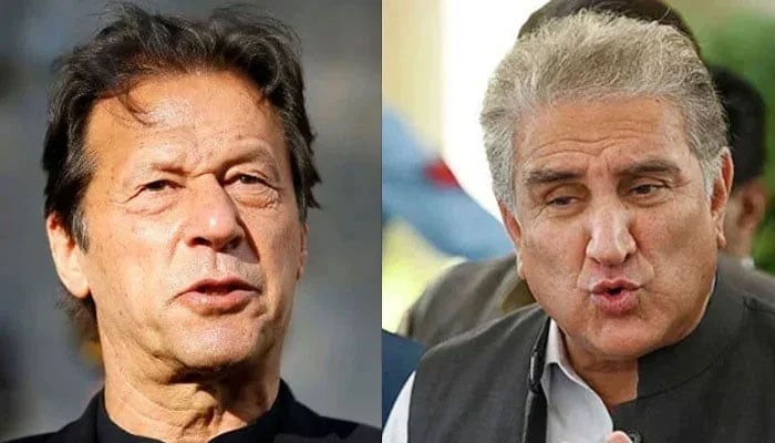 This combo of images shows Former prime minister Imran Khan (Left) and former foreign minister Shah Mehmood Qureshi (Right). — AFP/File