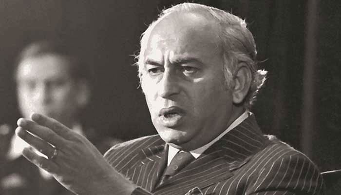 The founding chairman of the PPP and former prime minister Zulfiqar Ali Bhutto (late). — X/@MediaCellPPP/File