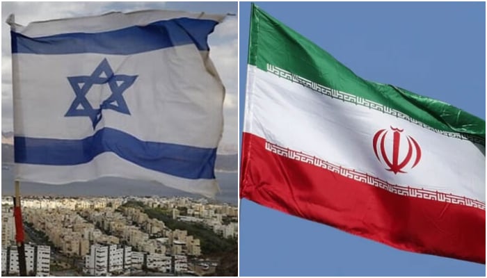 This image shows the flags of Israel (L), and Iran. — AFP/File