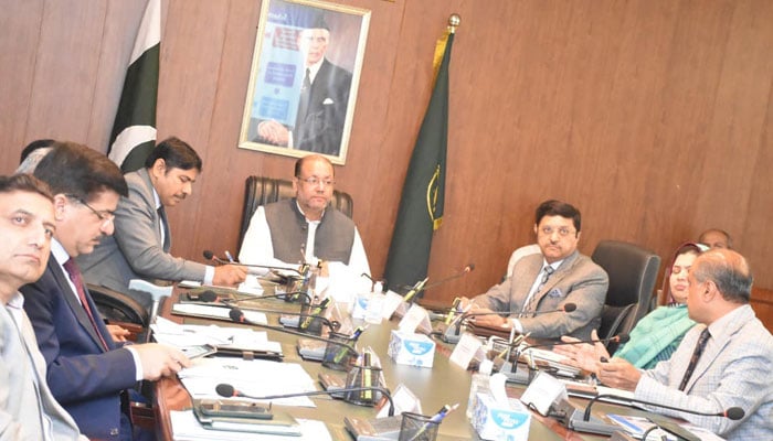Minister of Industry and Commerce Chaudhry Shafay Hussain chairs a meeting on March 27, 2024. — Facebook/Chaudhry Shafay Hussain