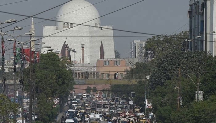 Mazar-E-Quaid can be seen in Karachi. — AFP/File