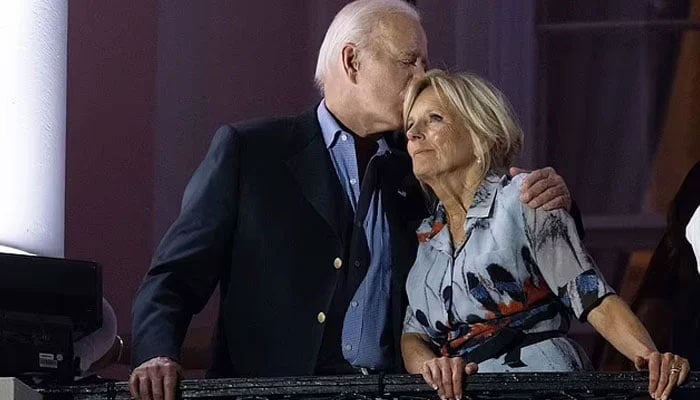President Joe Biden and his wife Jill Biden can be seen in this image. — AFP/File