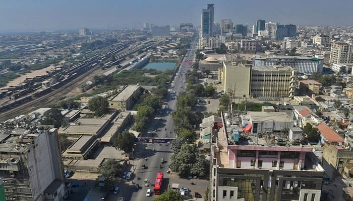 An aerial view of Karachi city. — AFP/File