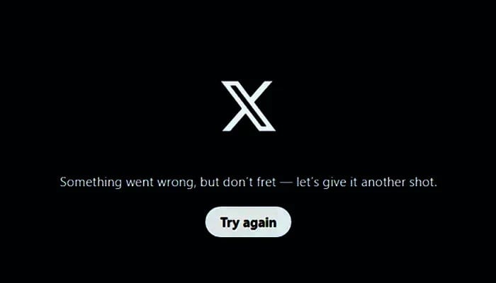 Screengrab shows X services down in Pakistan. — Geo.tv