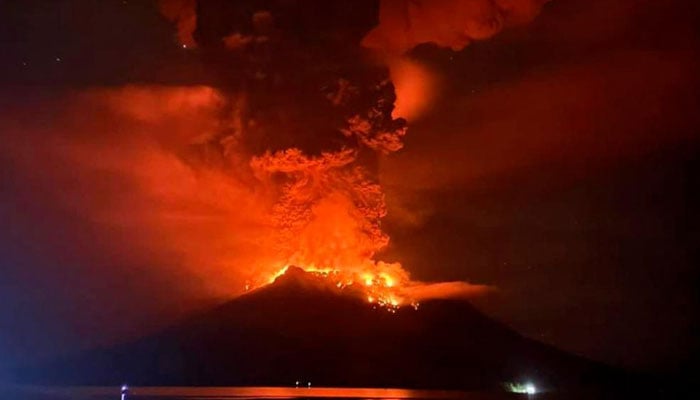 Indonesias Ruang volcano. — AFP