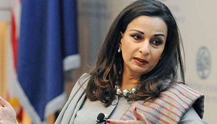 Senator Sherry Rehman gestures during a meeting. — Radio Pakistan/File
