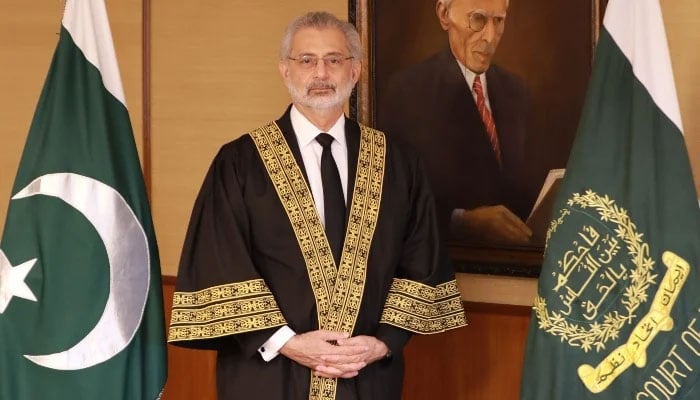 Chief Justice of Pakistan Qazi Faez Isa. — Supreme Court Website/File