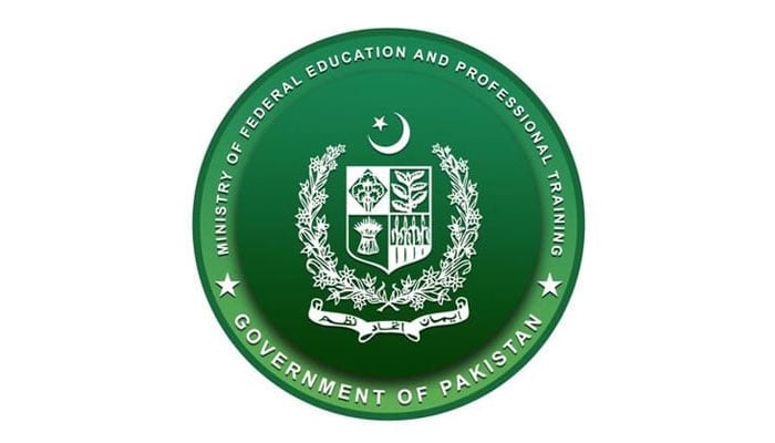 This image shows the logo of the Ministry of Federal Education & Professional Training. — APP/File