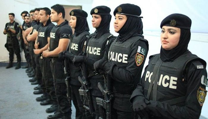 This photo shows women cops in Pakistans Sindh province. — Facebook/SSU Sindh Police/File