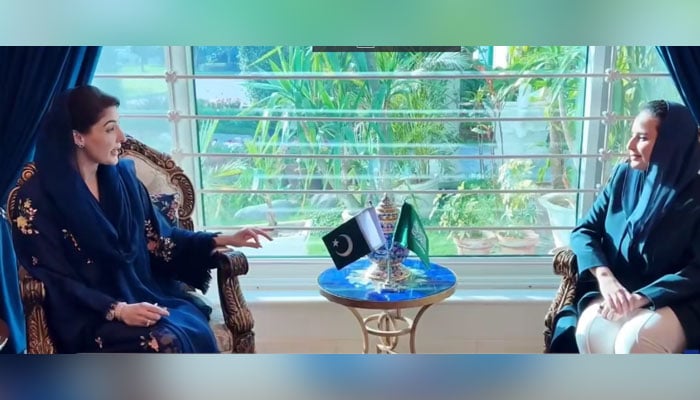In this still, Punjab Chief Minister Maryam Nawaz meets Secretary General of Digital Cooperation Organisation (DCO) Deemah AlYahya on April 19, 2024. — Facebook/Maryam Nawaz Sharif