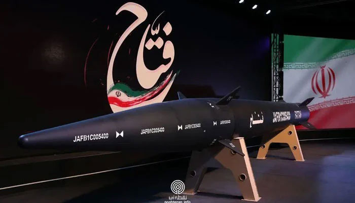This picture shows Fattah, Irans intermediate-range hypersonic ballistic missile. — X/@imp_navigator/File