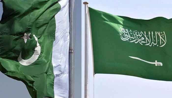 Pakistan and Saudi Arabia flags are seen in this photo. — AFP/File
