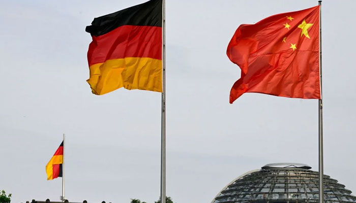 A representational image of Chinese and German flags. — AFP/File