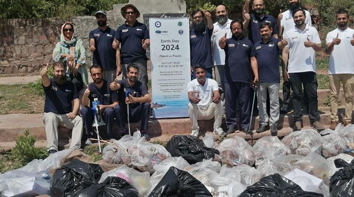 Earth Day clean-up, awareness activity at Rawal Lake