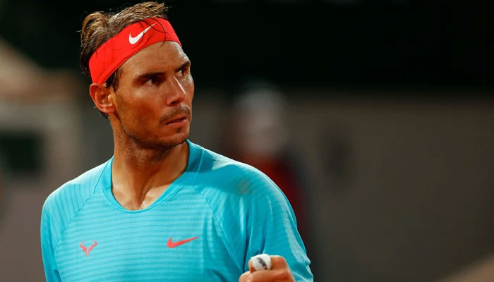 Spains Rafael Nadal reacts during his mens singles third round tennis match against Italys Stefano Travaglia at the Philippe Chatrier court on Day 6 of The Roland Garros 2020 French Open tennis tournament in Paris on October 2, 2020. — AFP/File
