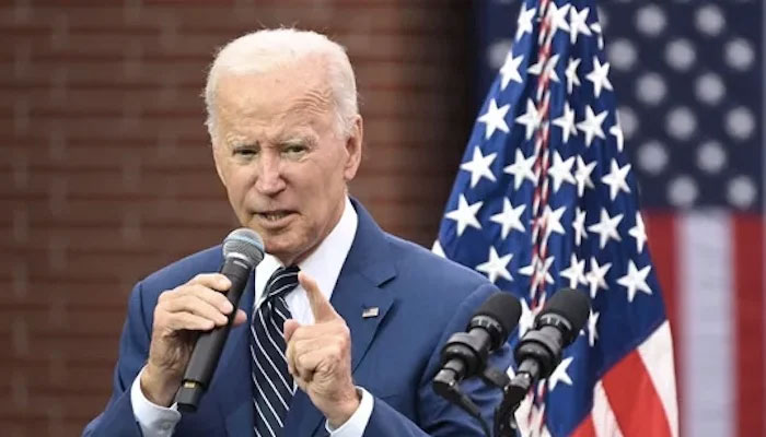 US President Joe Biden during his address in California. — AFP File