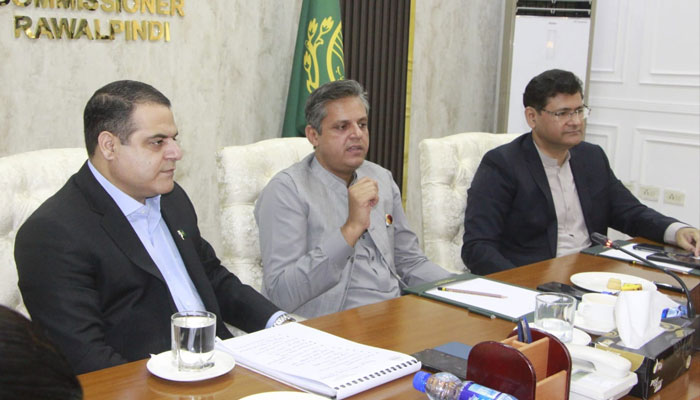 Provincial Minister for Transport Bilal Akbar Khan chairing a meeting on April 26, 2024. — Facebook/bilalakbarkhan.official