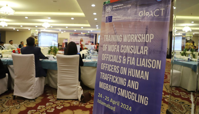 A two-day regional cooperation workshop on combating Smuggling of Migrants (SoM) and trafficking in person (TIP) underway on April 25, 2024. — X/@glo_act