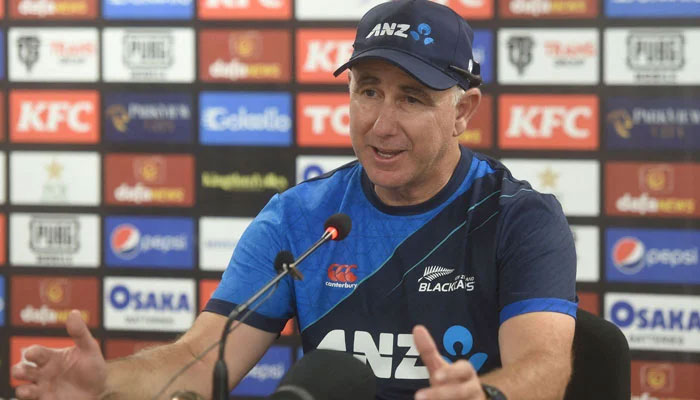New Zealands coach Gary Stead speaks with the media on December 23, 2022. — AFP