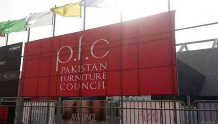 A bill board of the Pakistan Furniture Council (PFC) displayed at an undisclosed location. — APP/File