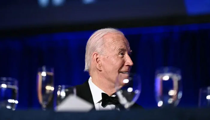 US President Joe Biden attends the White House Correspondents Association (WHCA) dinner at the Washington Hilton, in Washington, DC, on April 27, 2024. — AFP