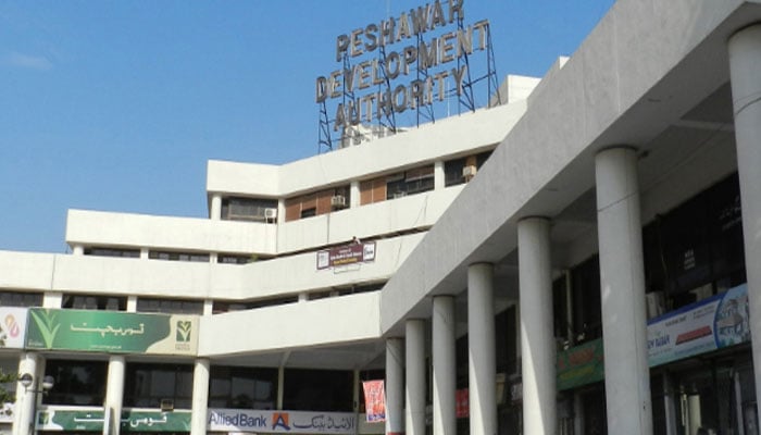 Peshawar Development Authority building.— www.pda.gkp.pk/File