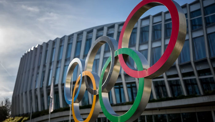 This image shows the logo of the Olympics. — AFP/File
