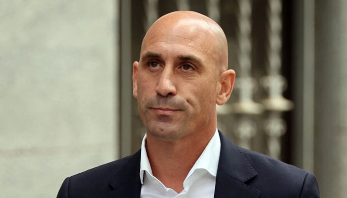 Former president of the Spanish football federation Luis Rubiales leaves the Audiencia Nacional court in Madrid on September 15, 2023