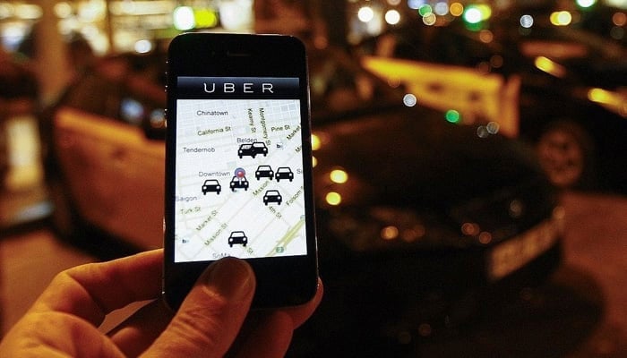 Representation image of ride-hailing app Uber. — AFP/File