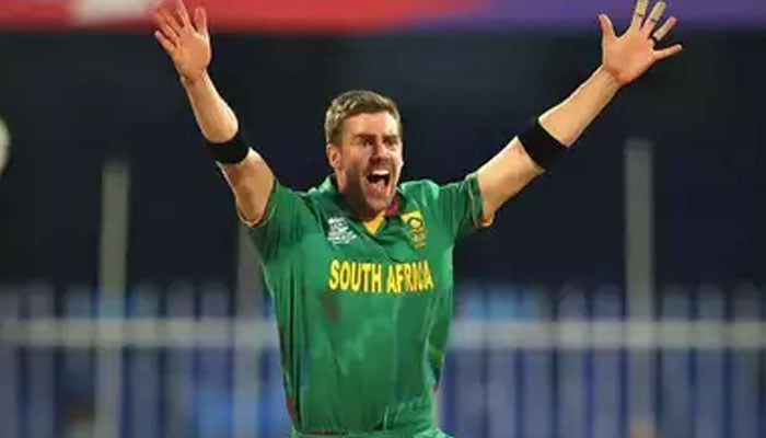 South Africas fast bowler Anrich Nortje. — AFP/File