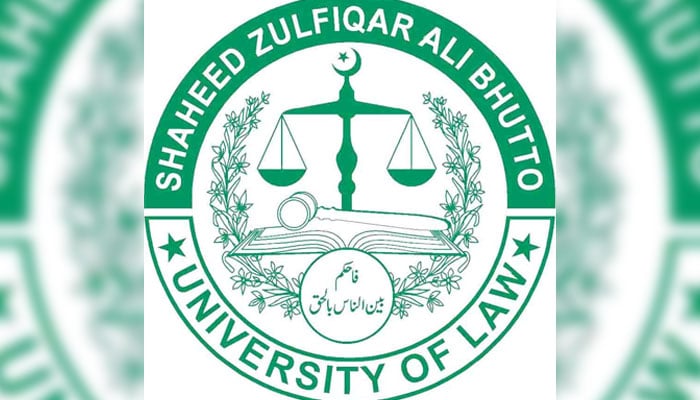 Logo of Zulfikar Ali Bhutto Shaheed University of Law Karachi. — Facebook/Shaheed Zulfiqar Ali Bhutto University of Law,Karachi/File