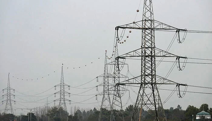 A general view of the high voltage lines on January 23, 2023. — AFP