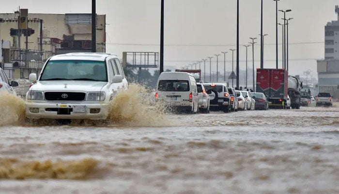 Heavy rains lashed western Saudi Arabia, including the coastal city of Jeddah on November 24. — AFP