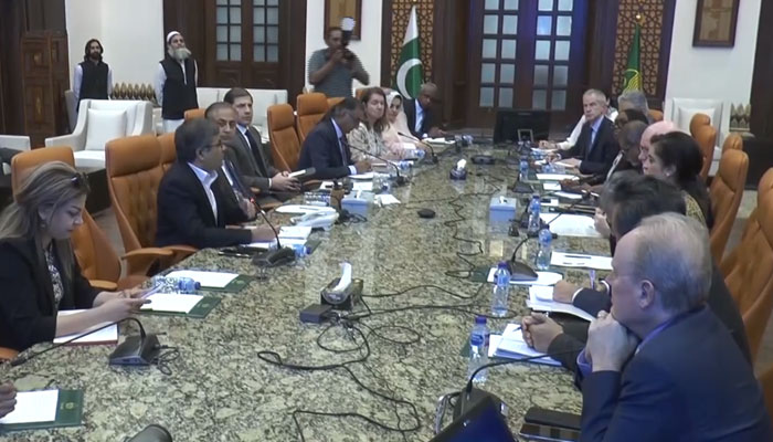 In this still, An 18-member delegation of the Polio Oversight Board meets with Chief Secretary Punjab Zahid Akhtar Zaman at the Civil Secretariat on May 2, 2024. — Facebook/Chief Secretary Punjab