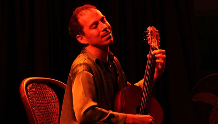 World-renowned guitarist Thibault Cauvin during a performance on April 20, 2024. —  Facebook/Alliance française de Karachi