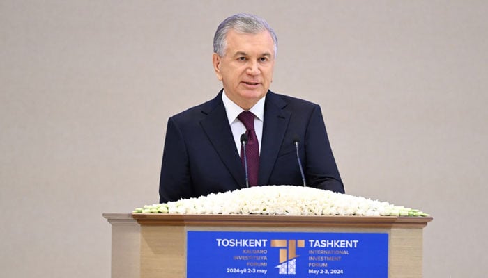 President of the Republic of Uzbekistan Shavkat Mirziyoyev addressing the ‘Third Tashkent International Investment Forum’, held in Tashkent on May 2, 2024. — PRESIDENT OF THE REPUBLIC OF UZBEKISTAN website