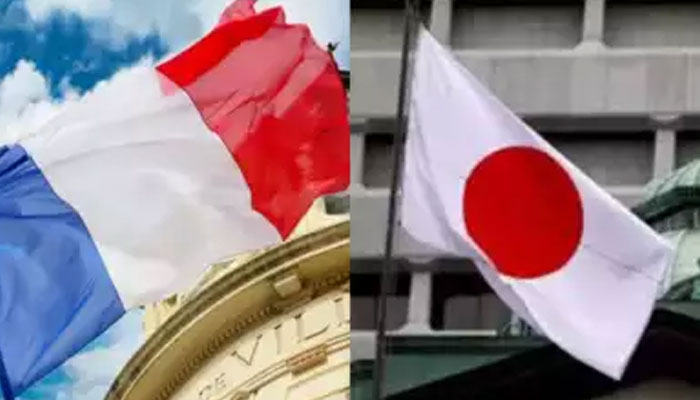 Representational image of flags of France (left) and Japan. — APP File