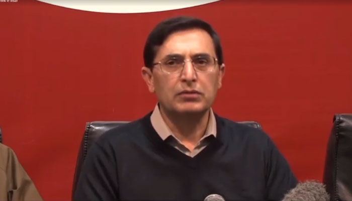PTI chairman Gohar Ali Khan addresses a press conference on Ma 2, 2024. — Facebook/PTIOfficial