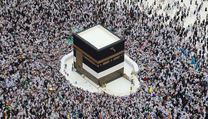 Worshippers perform the farewell tawaf (circumambulation) in the holy Saudi city of Makkah on July 11, 2022, marking the end of this years Hajj. — AFP/File