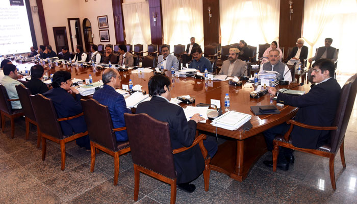 Sindh Chief Minister Syed Murad Ali Shah presides over a cabinet meeting at CM House on May 4, 2024. — Facebook/Sindh Chief Minister House