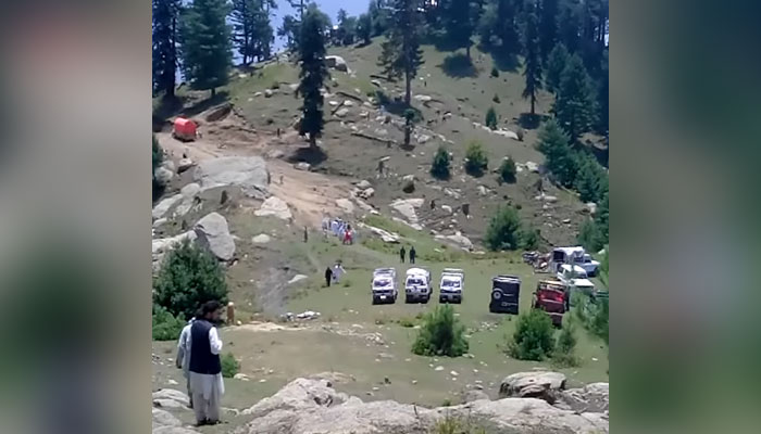 In this screengrab taken from a YouTube video, tourists enjoy Koh-e-Bhangra. — YouTube/@ShakeelAhmed-wt8wr/File