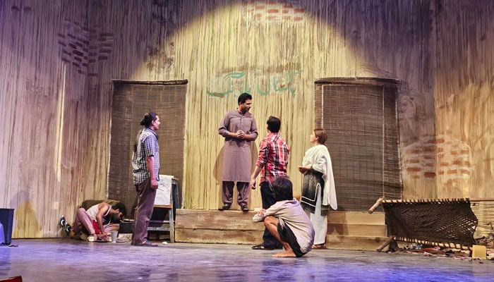 Actors perform a scene during the play “Bulha” at Alhamra Hall 2 on May 3, 2024. — Facebook/Ajoka Theatre Pakistan