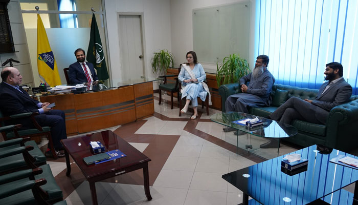 In this image, the (BCCI) delegation exchanges views with (PIEDMC) Chairman Javed Iqbal during a meeting  at PIEDMC head office on May 7, 2024. — Facebook/Punjab Industrial Estates Development & Management Company