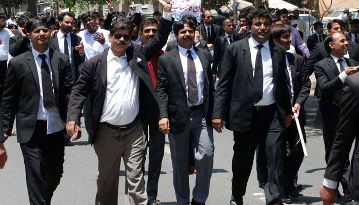Representational image of lawyers in a protest. — Geo tv/File