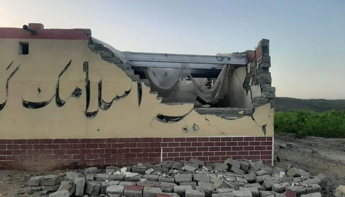 Image shows the attacked Aafia Islamic Girls Model School in Shewa, a town in the North Waziristan district in the Khyber Pakhtunkhwa province. — X/@DI313_
