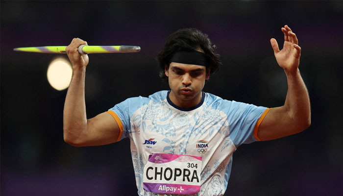 Indias Neeraj Chopra in action during the mens Javelin final.— Reuters/File