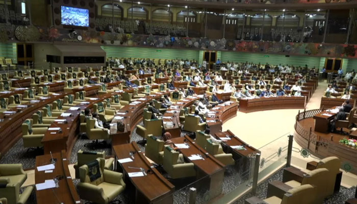 A view of the Provincial Assembly of Sindh during session on May 9, 2024. — Facebook/Pakistan Peoples Party - PPP