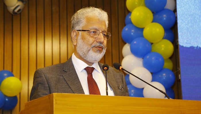 Higher Education Commission of Pakistan (HEC) Chairman Prof. Dr Mukhtar Ahmed addresses an event on May 2, 2024. — Facebook/Dr Mukhtar Ahmed